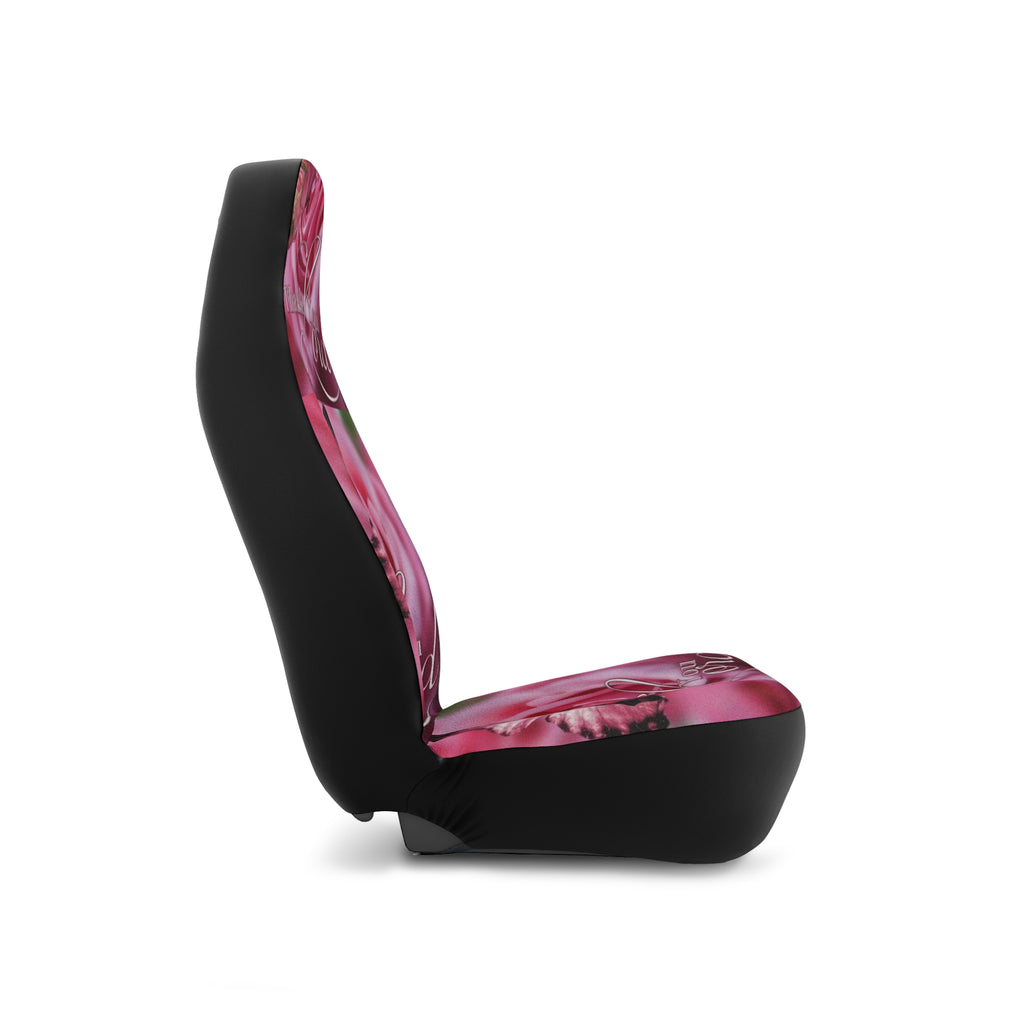 Floral 'Thank You Lord' Car Seat Covers — Pink Rose & Butterfly Christian Auto Seat Protector