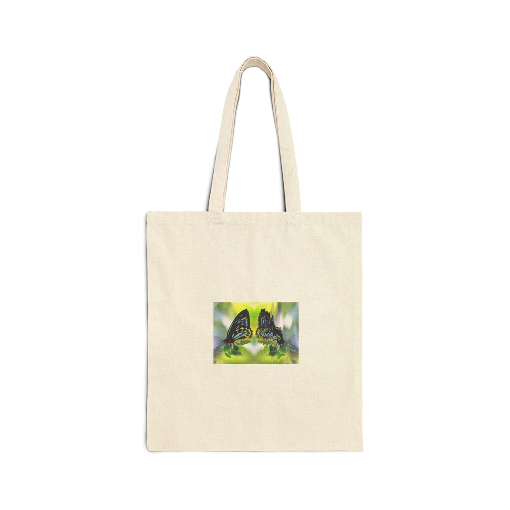 Butterfly Garden Cotton Tote Bag – Eco-Friendly Floral Shopper