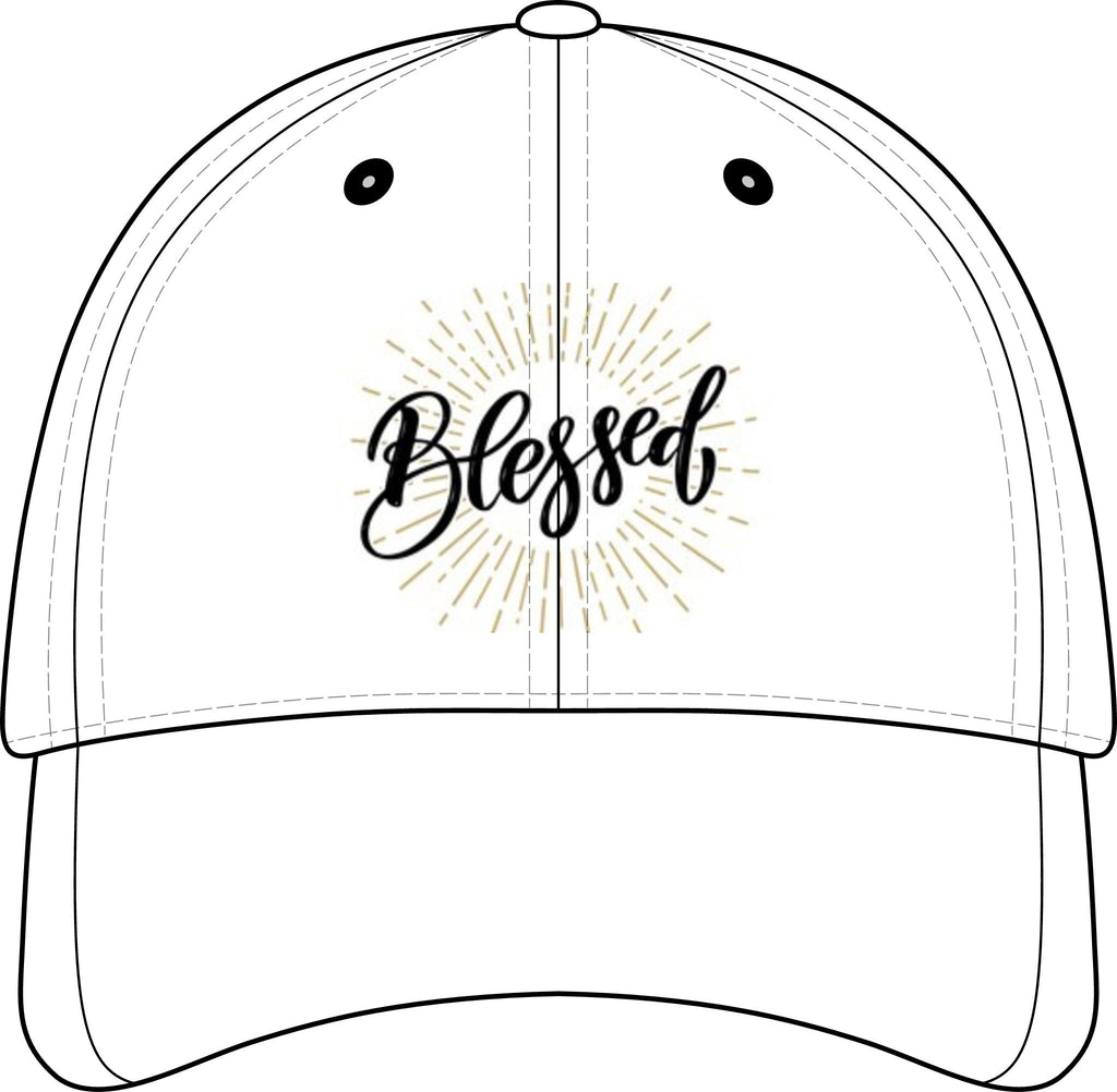 Blessed Camo Hex Cap — Embroidered 'Blessed' Baseball Hat with Camo Hex Accent