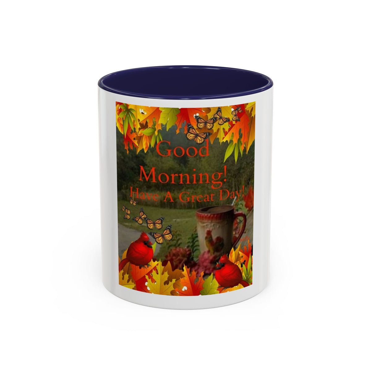 Autumn 'Good Morning! Have A Great Day' Accent Coffee Mug