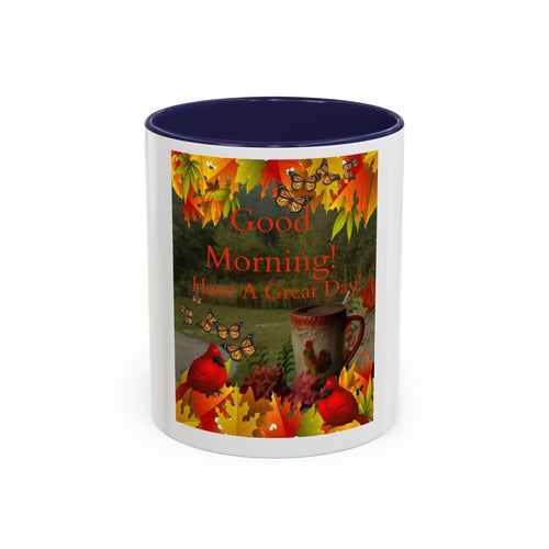 Autumn 'Good Morning! Have A Great Day' Accent Coffee Mug