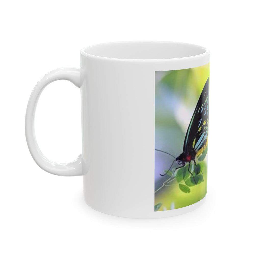 Butterfly Reflection Ceramic Mug — Nature-Inspired Tea & Coffee Cup (11oz, 15oz)