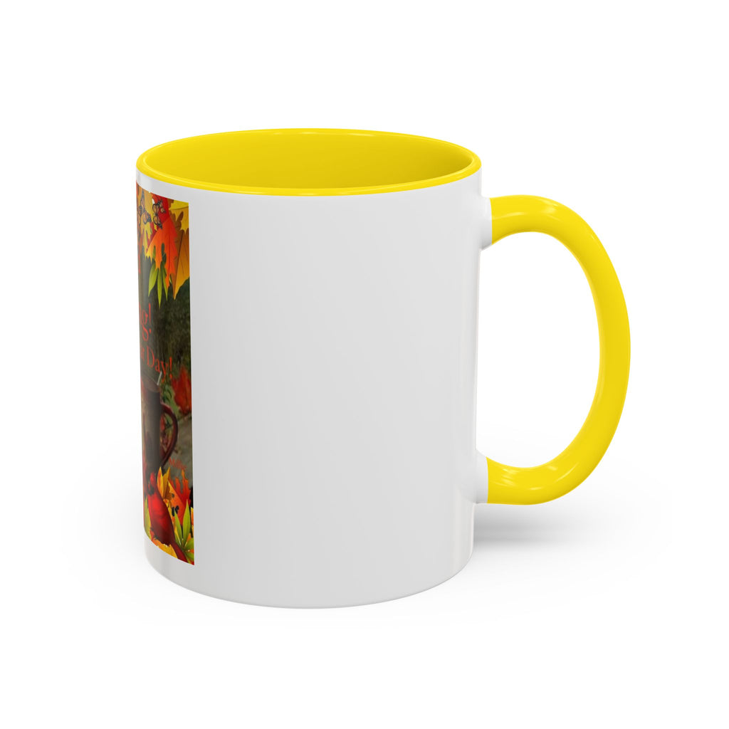 Autumn 'Good Morning! Have A Great Day' Accent Coffee Mug