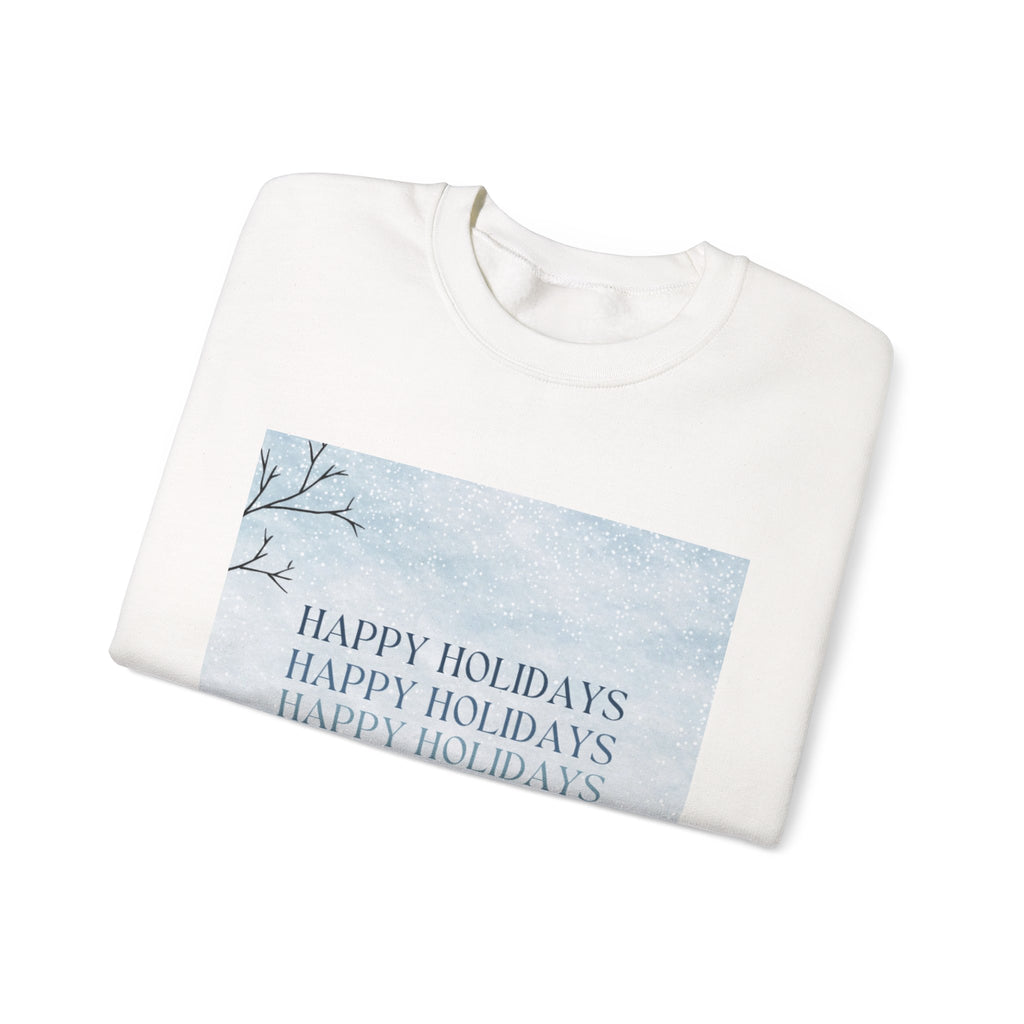 Happy Holidays Winter Botanical Crewneck Sweatshirt