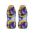 Sunflower & Blue Butterfly Car Seat Covers — Floral Automotive Seat Protector