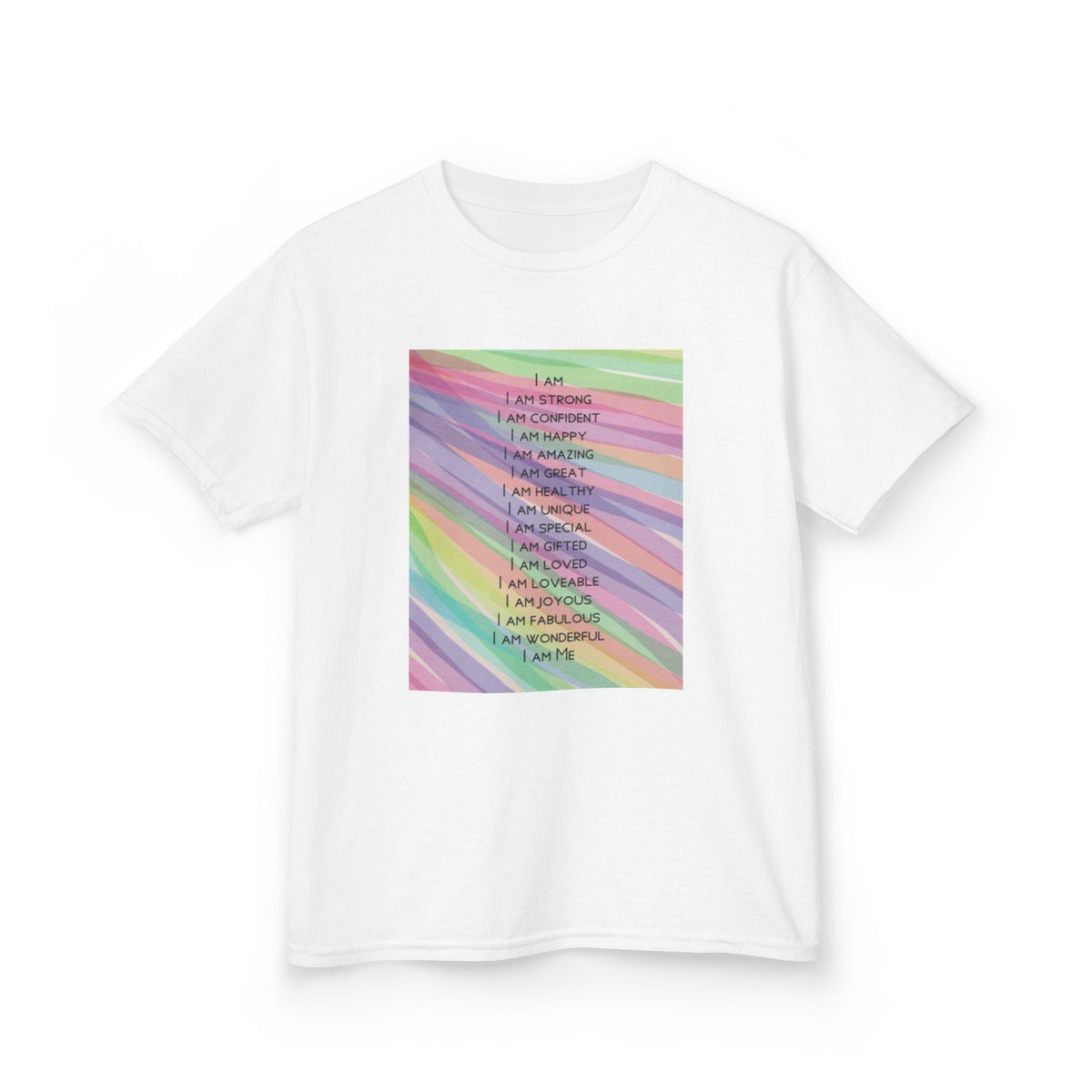 Kids Tee — Colorful Positive Affirmations Design