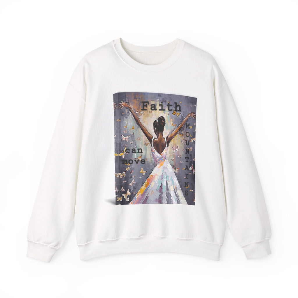 Faith Can Move Mountains Sweatshirt — Inspirational Christian Crewneck