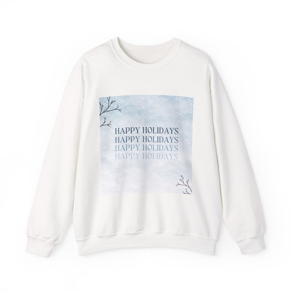 Happy Holidays Winter Botanical Crewneck Sweatshirt