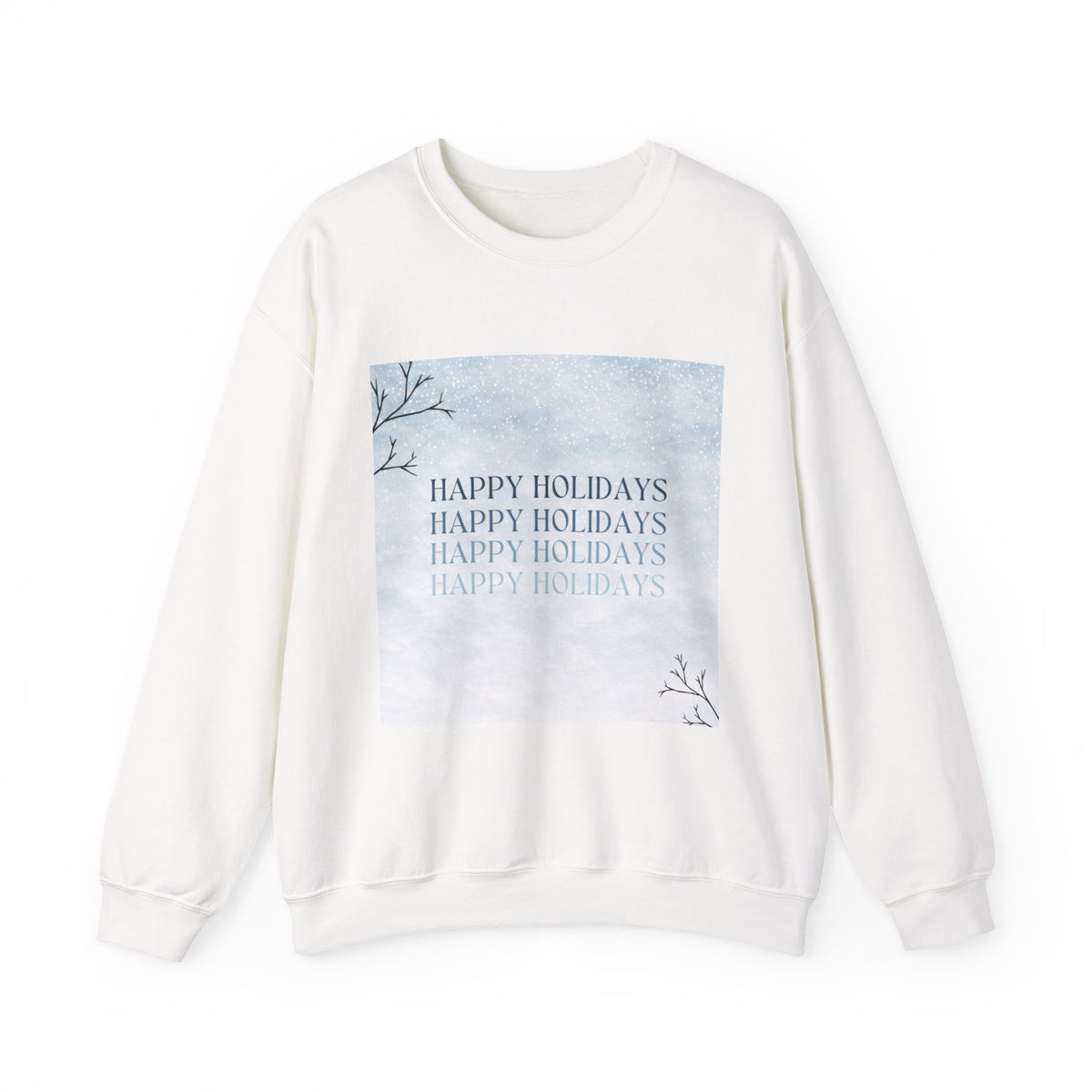 Happy Holidays Winter Botanical Crewneck Sweatshirt
