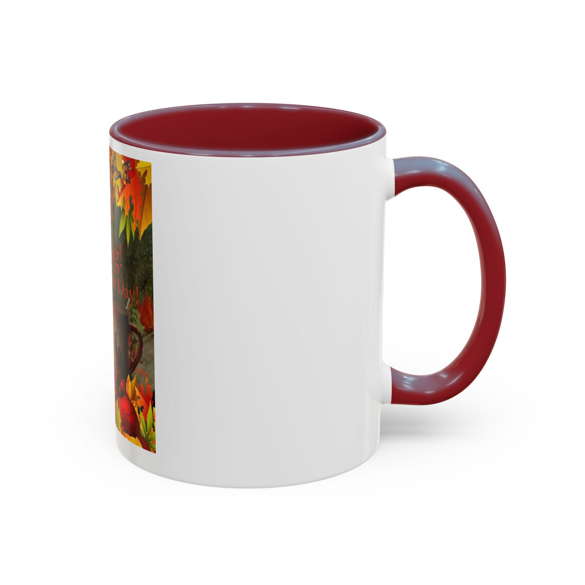 Autumn 'Good Morning! Have A Great Day' Accent Coffee Mug