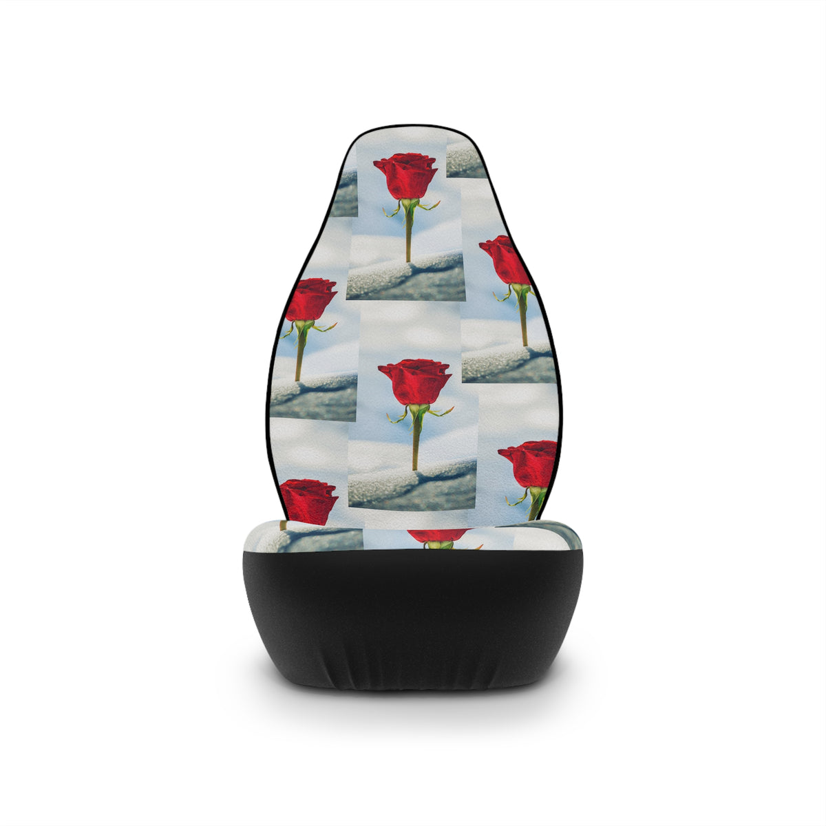 Red Rose Pattern Car Seat Covers — Romantic Floral Auto Seat Protector