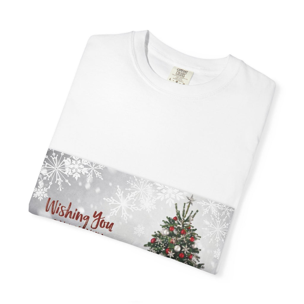 Christmas Tree & Gifts T-Shirt — "Wishing You a Very Merry Christmas" Holiday Tee