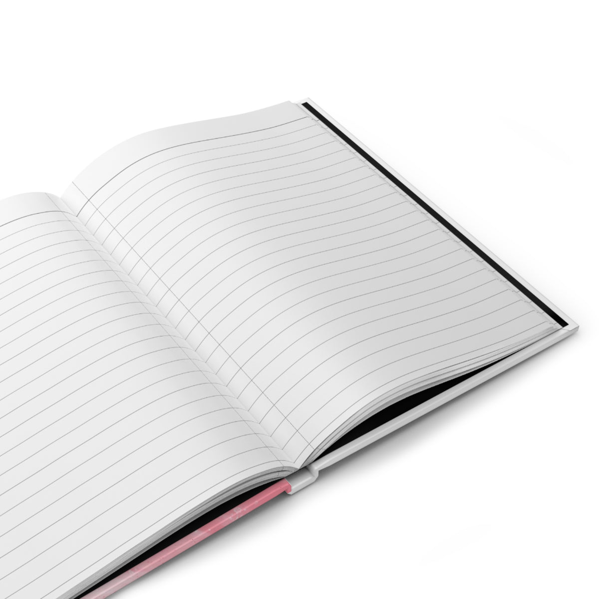 Calmness & Peace Lined Hardcover Journal — Pink Marble Affirmation Notebook
