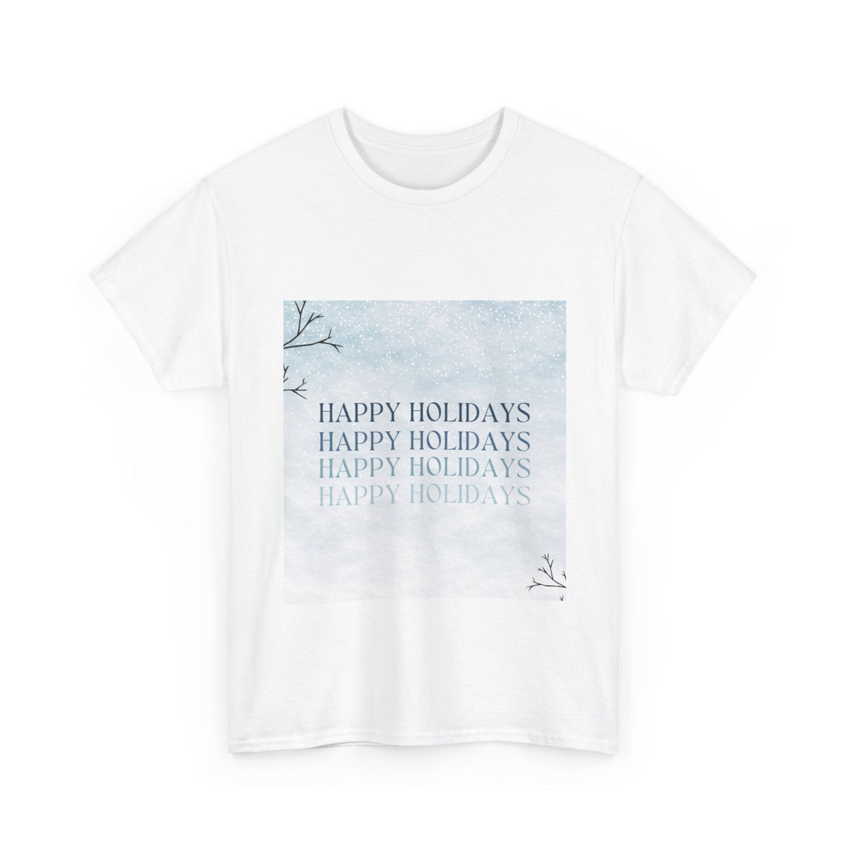 Happy Holidays Winter Branches Christmas T-Shirt