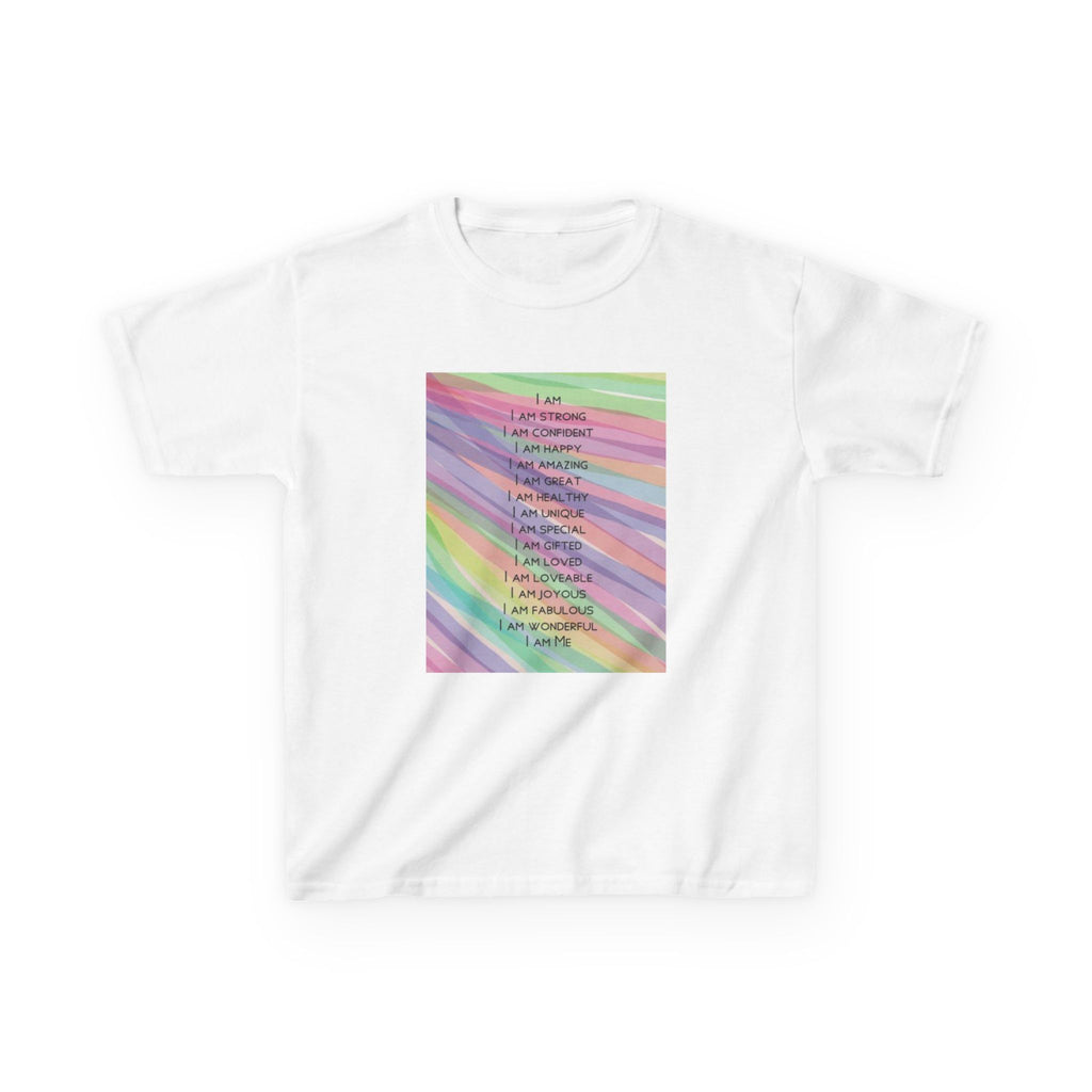 Kids Tee — Colorful Positive Affirmations Design